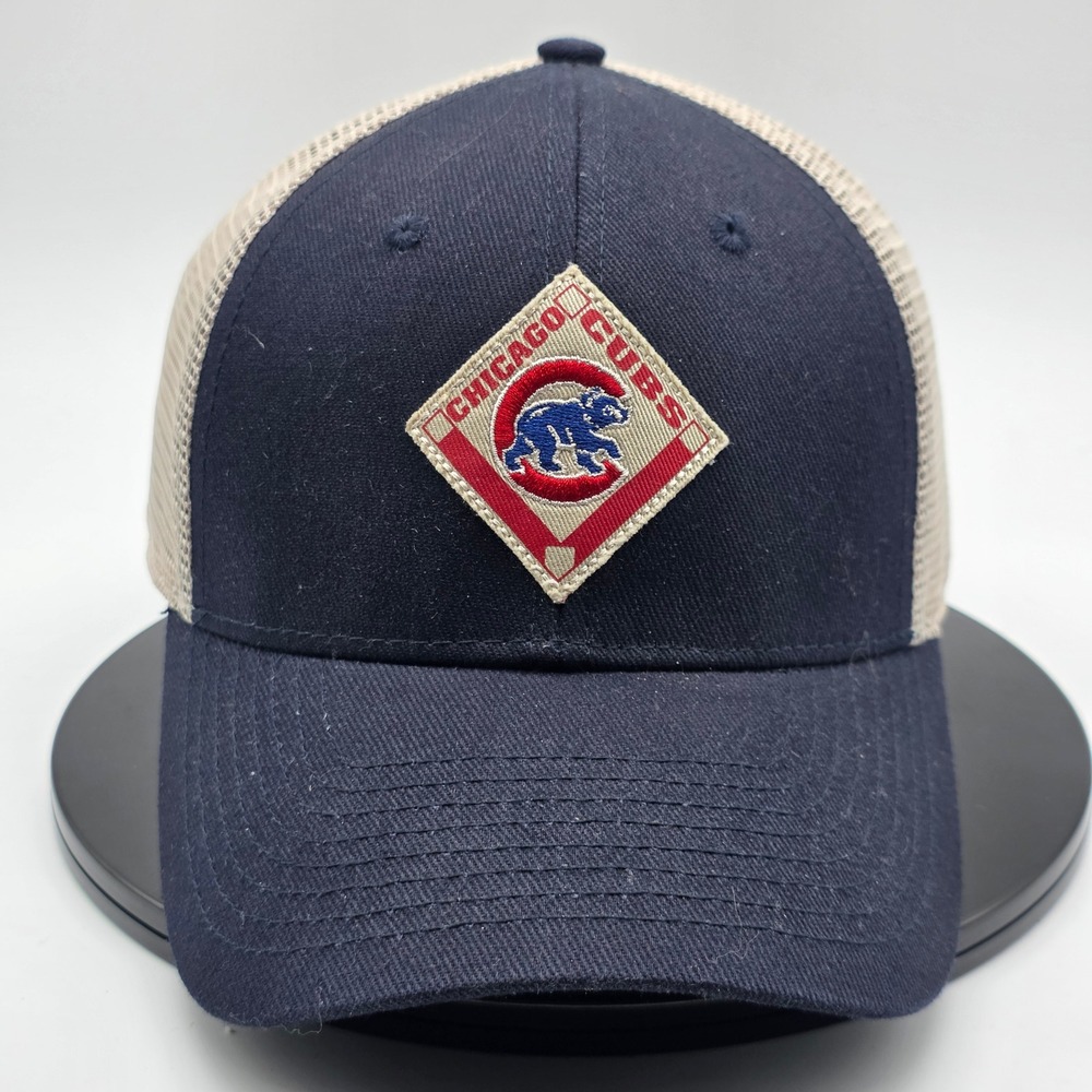 Fan‎ Favorite Chicago Cubs Hat OSFM Navy Blue Mens Trucker Mesh Snapback MLB Cap